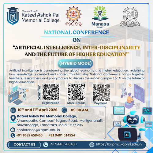 National Conference on “Artificial Intelligence, Inter-Disciplinarity and the Future of Higher Education”