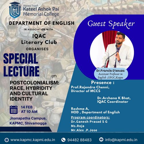 Special Lecture on Postcolonialism